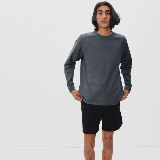 The Premium-Weight Long-Sleeve Crew | Uniform | Slate