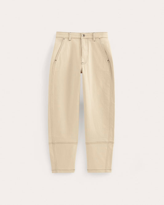 The Utility Barrel Pant | Ecru | Regular