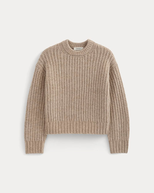 Waffle Sweater in Cloud | Heathered Oatmeal
