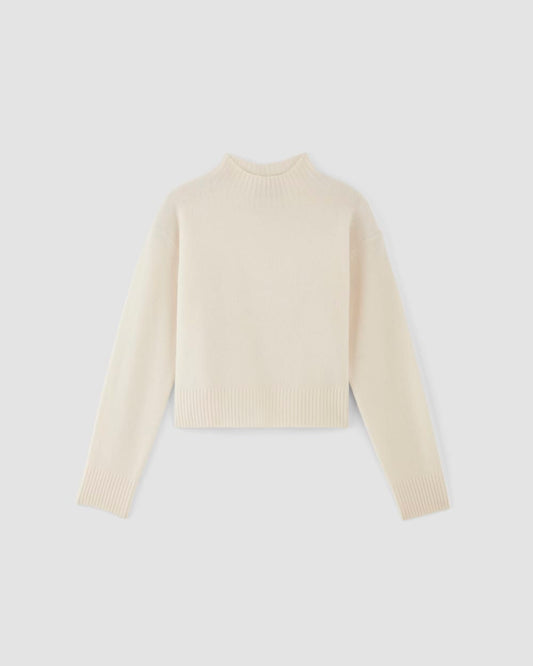 The Good Merino Wool Mockneck Sweater | Bone