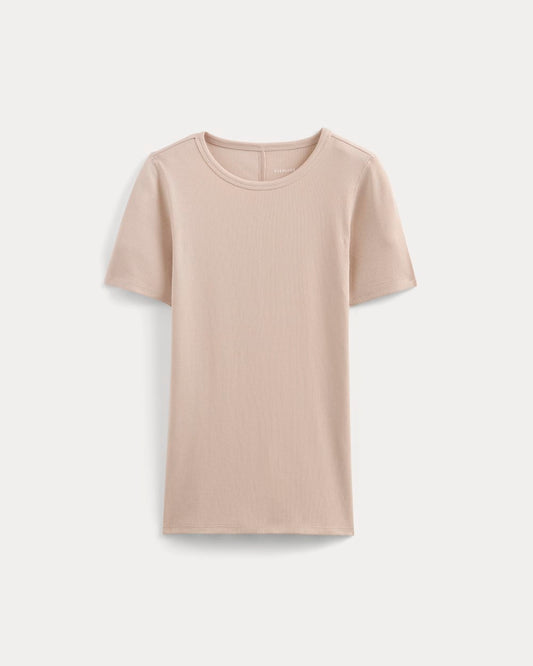 The Luxe Rib Crew | Soft Rose