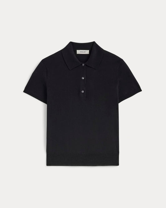 The Polo in Cotton Cashmere | Black