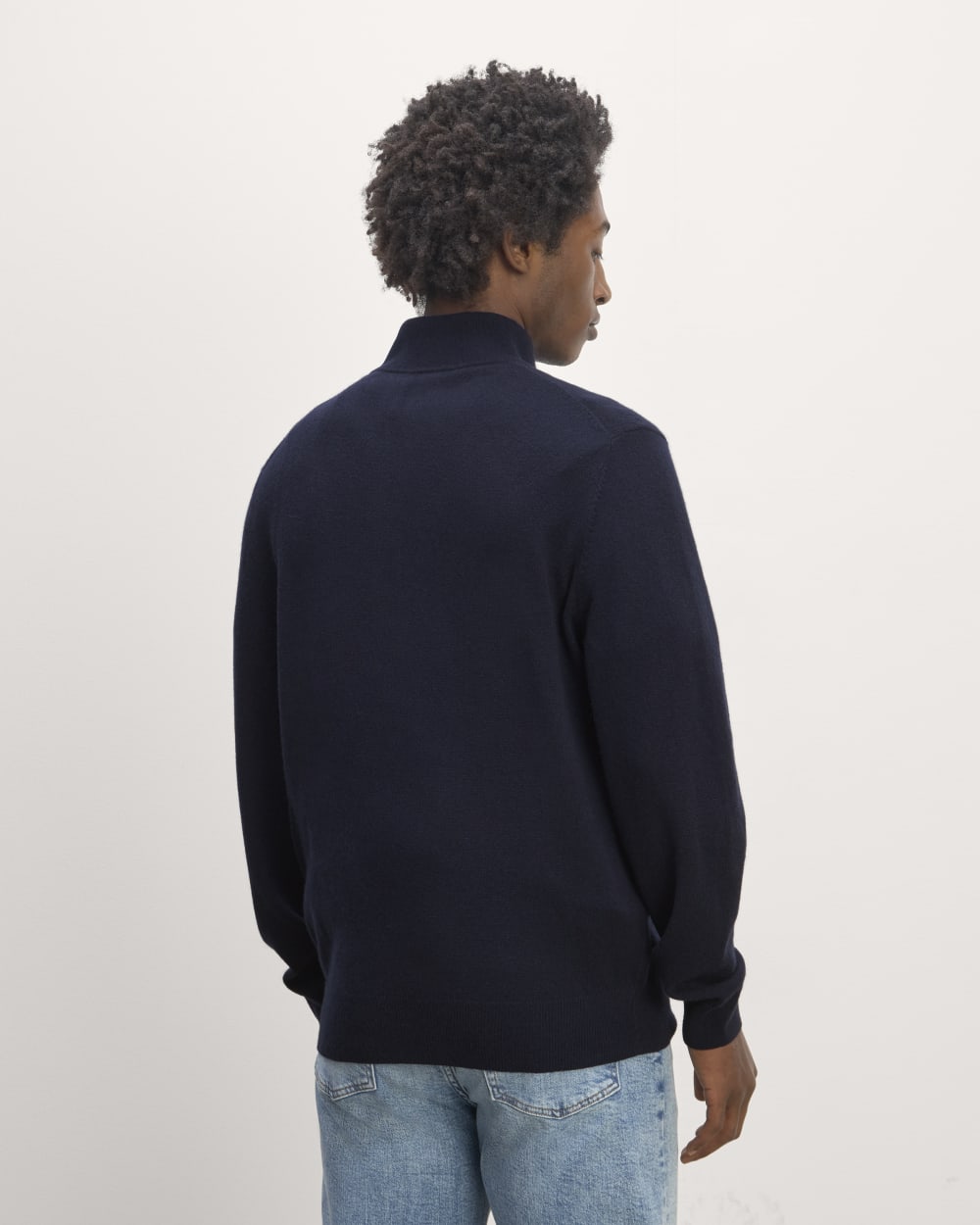 The Quarter-Zip in Cashmere | Navy