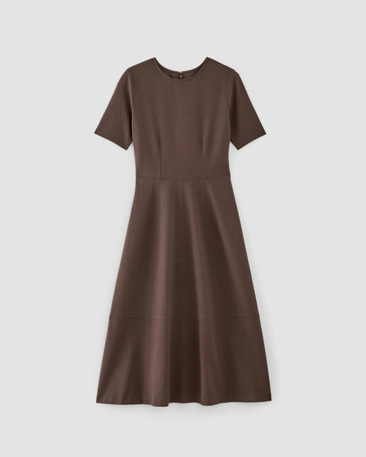 The Dream Short-Sleeve Dress | Earth Brown