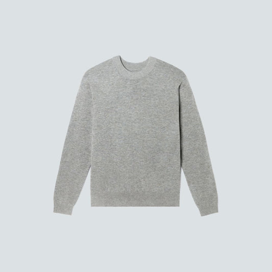 The Merino-Blend Crewneck Sweater | Heathered Grey
