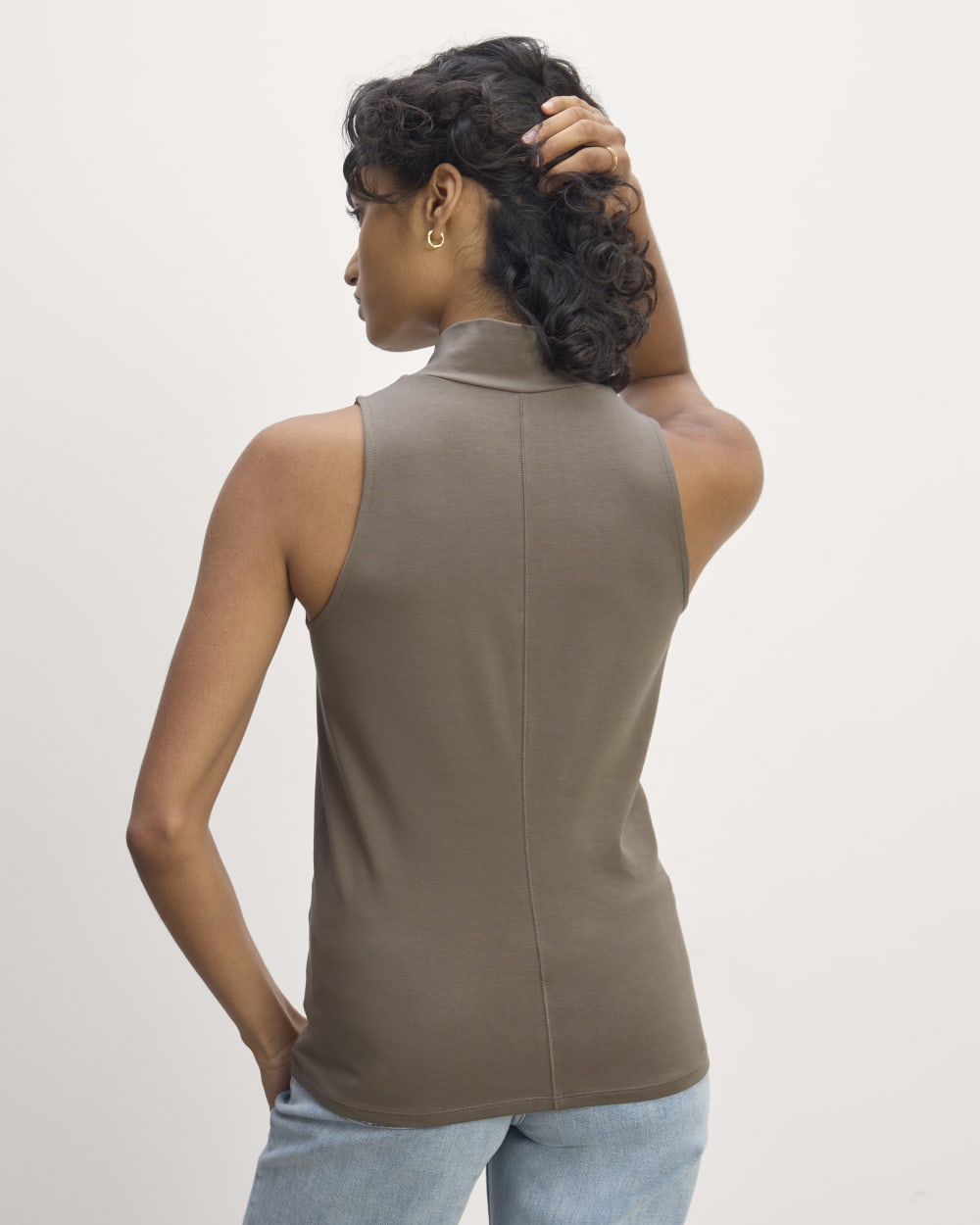 The Form Mock-Neck Tank | Taupe