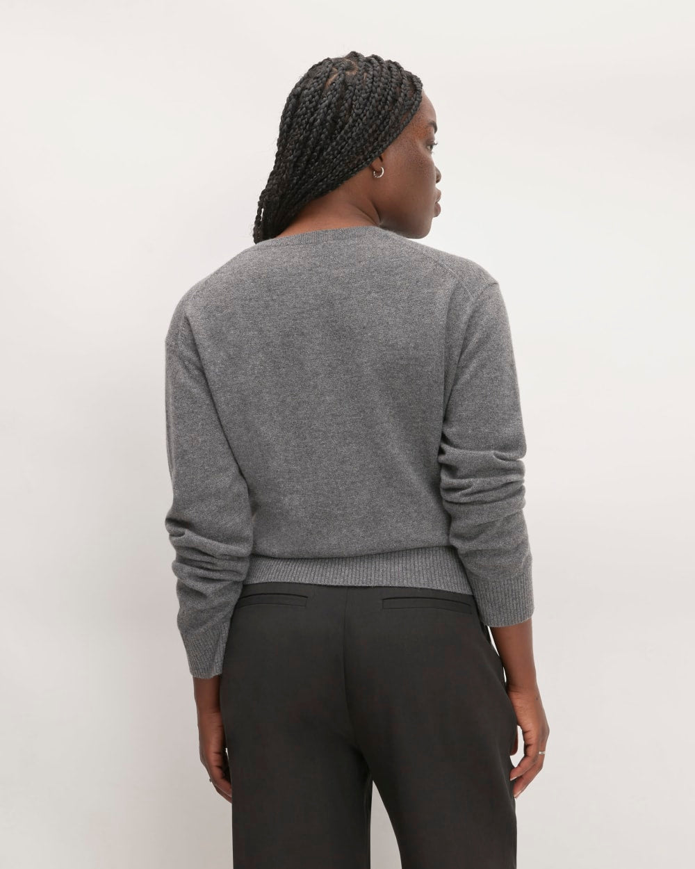 The Classic Crew in Cashmere | Heather Charcoal