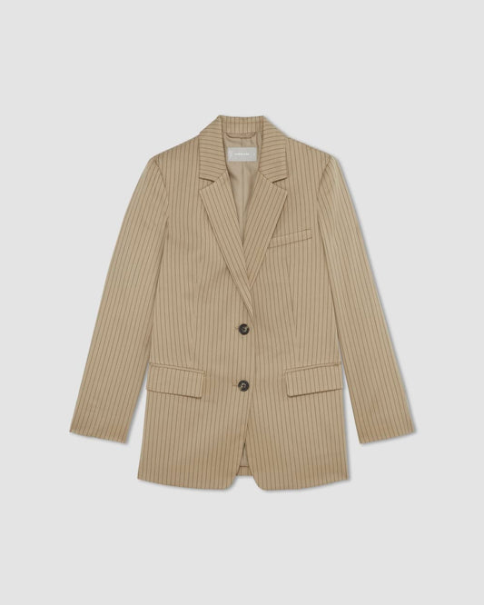 The Oversized Blazer in Buttersmooth | Cornstalk / Black