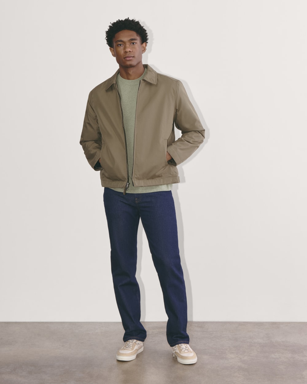 The Premium-Weight Relaxed Crew | Uniform | Heather Sage Green
