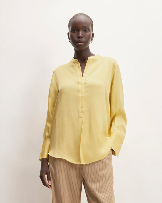 The Hammered Satin Popover Shirt | Raffia