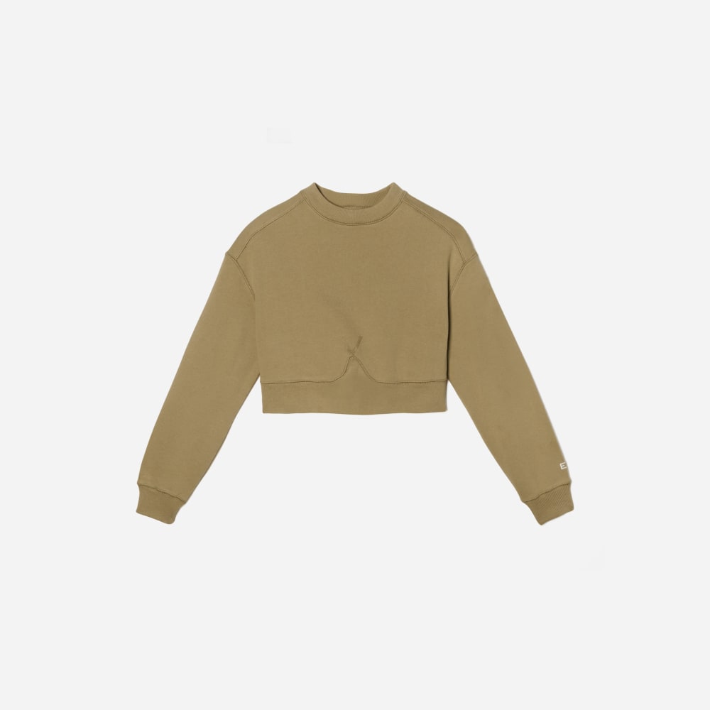 The Organic Cotton Cropped Crew | Fennel Seed