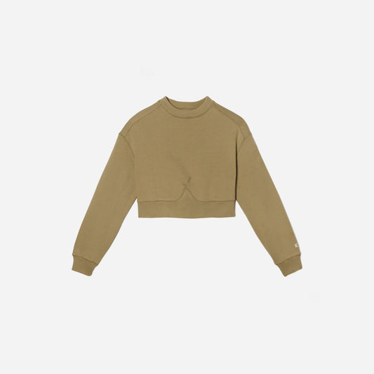 The Organic Cotton Cropped Crew | Fennel Seed