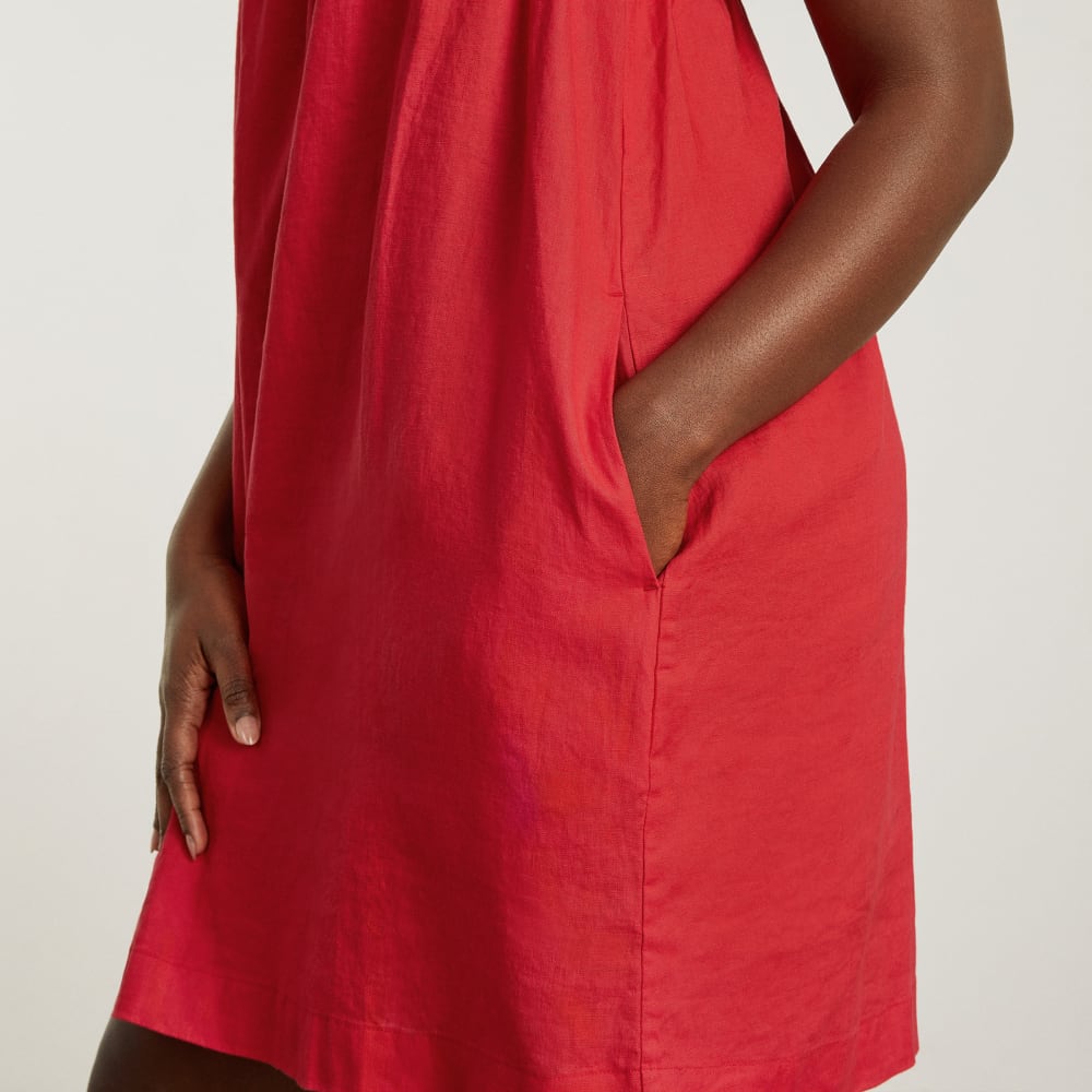 The Smocked Linen Dress | Goji Berry