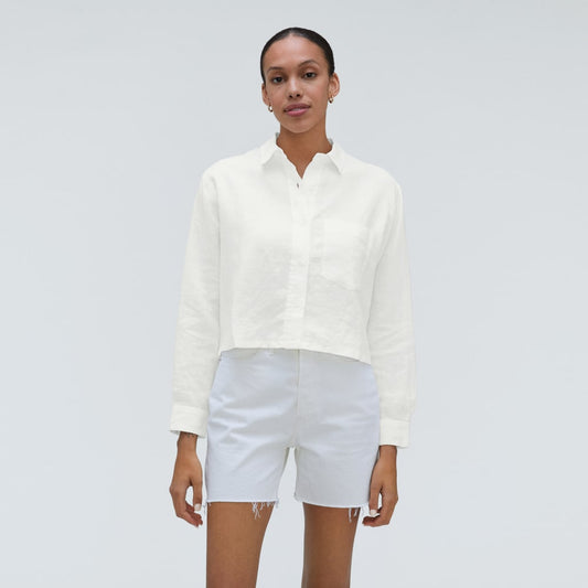 The Linen Way Short Shirt | White