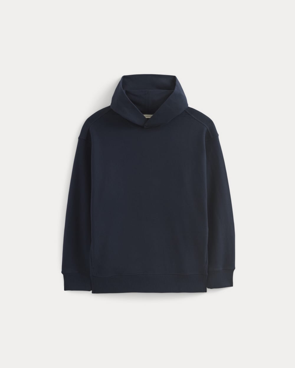 Twill Terry Jacquard Hoodie | Navy