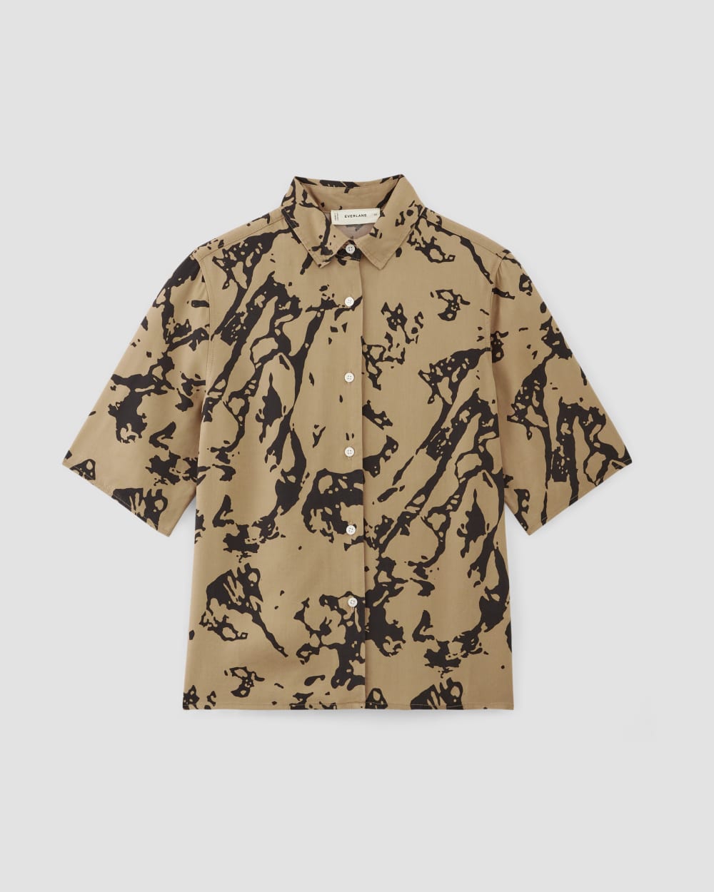 The Short-Sleeve Shirt in Butterlite | Black / Cornstalk Abstract