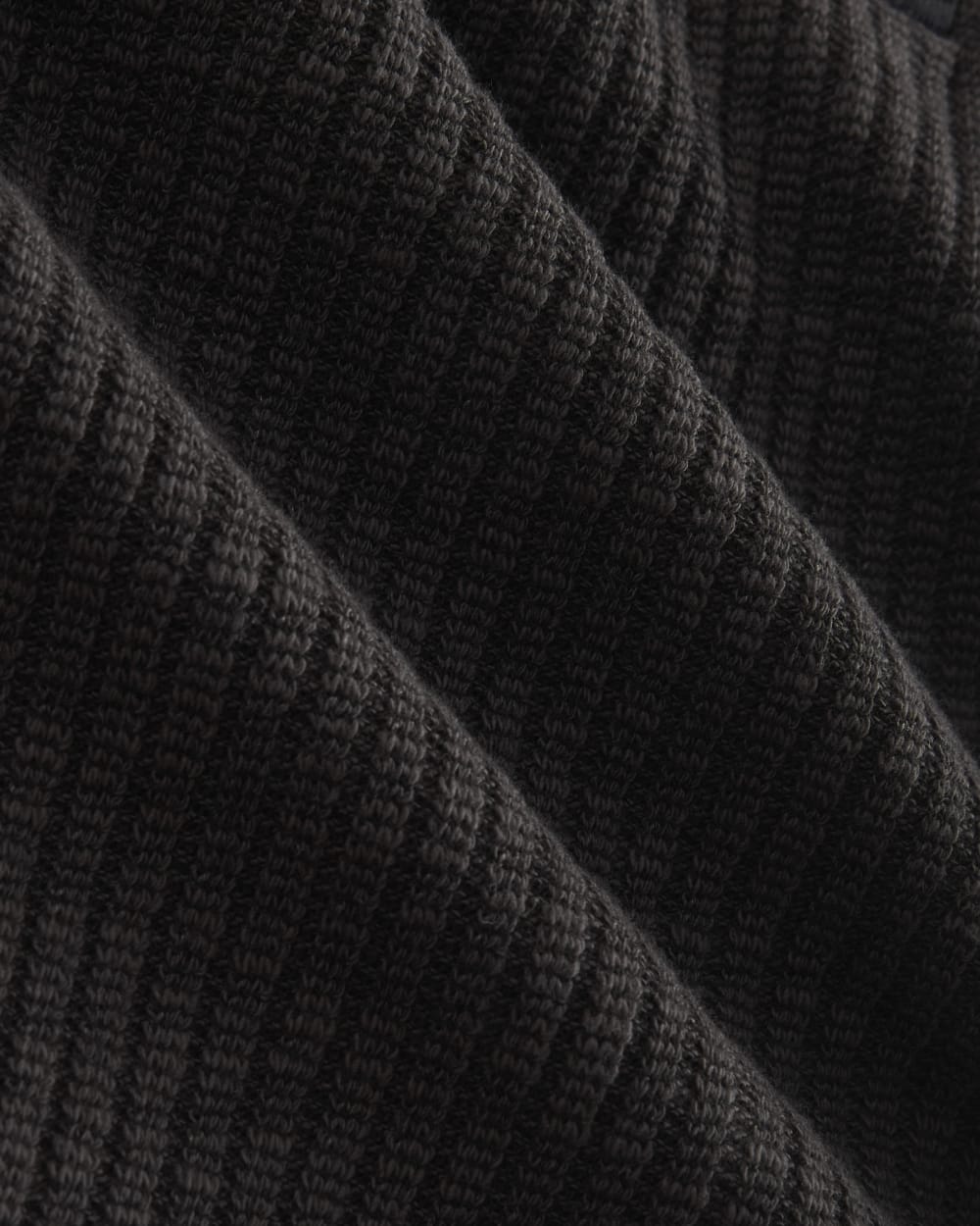 The Cozy Rib Polo Dress | Black