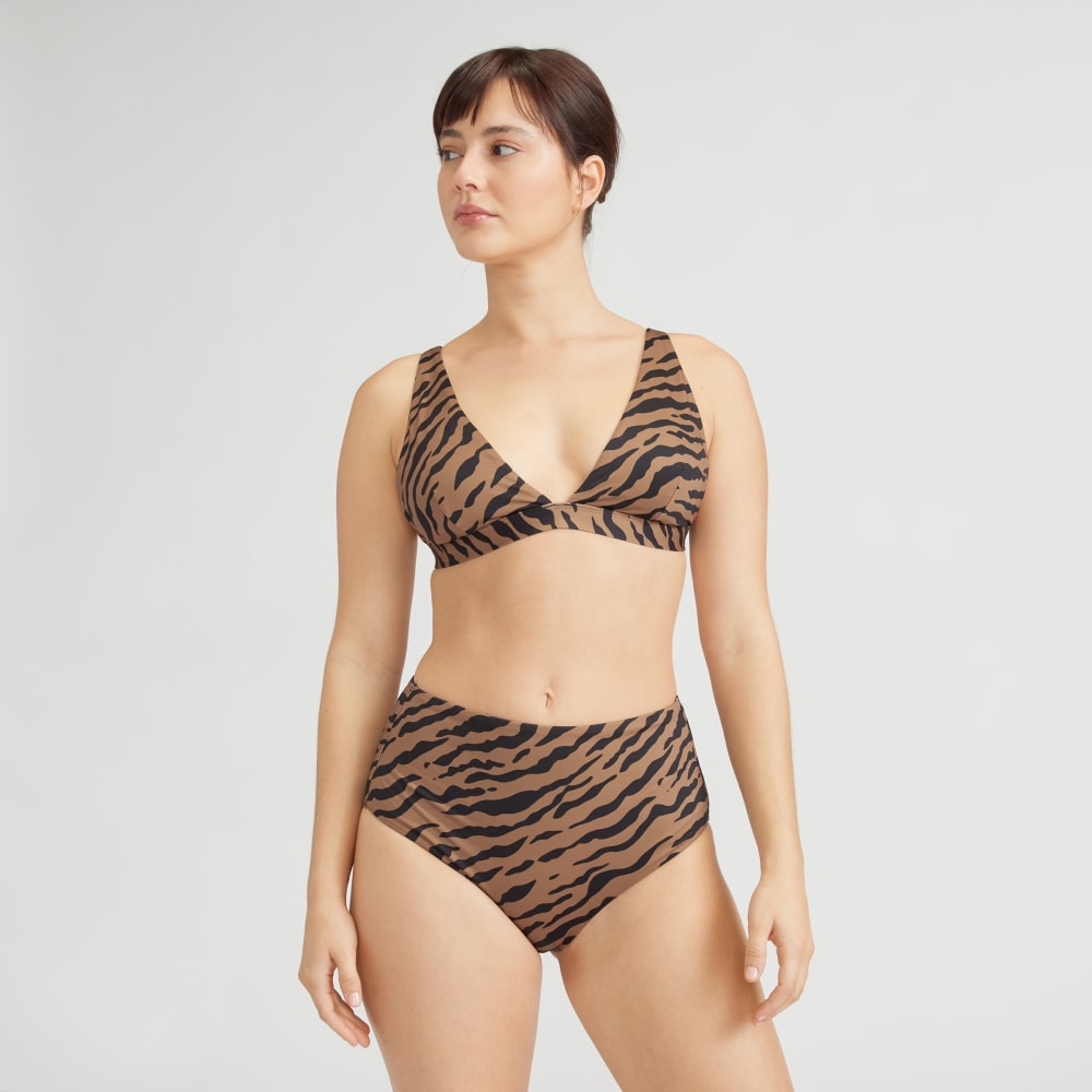 The ReNew Plunge Triangle Top | Tiger Stripe Toasted Coconut