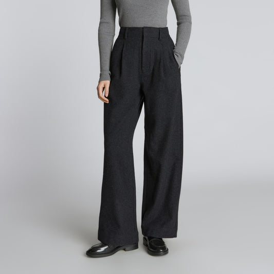 The ReWool® Way-High Drape Pant | Heathered Charcoal