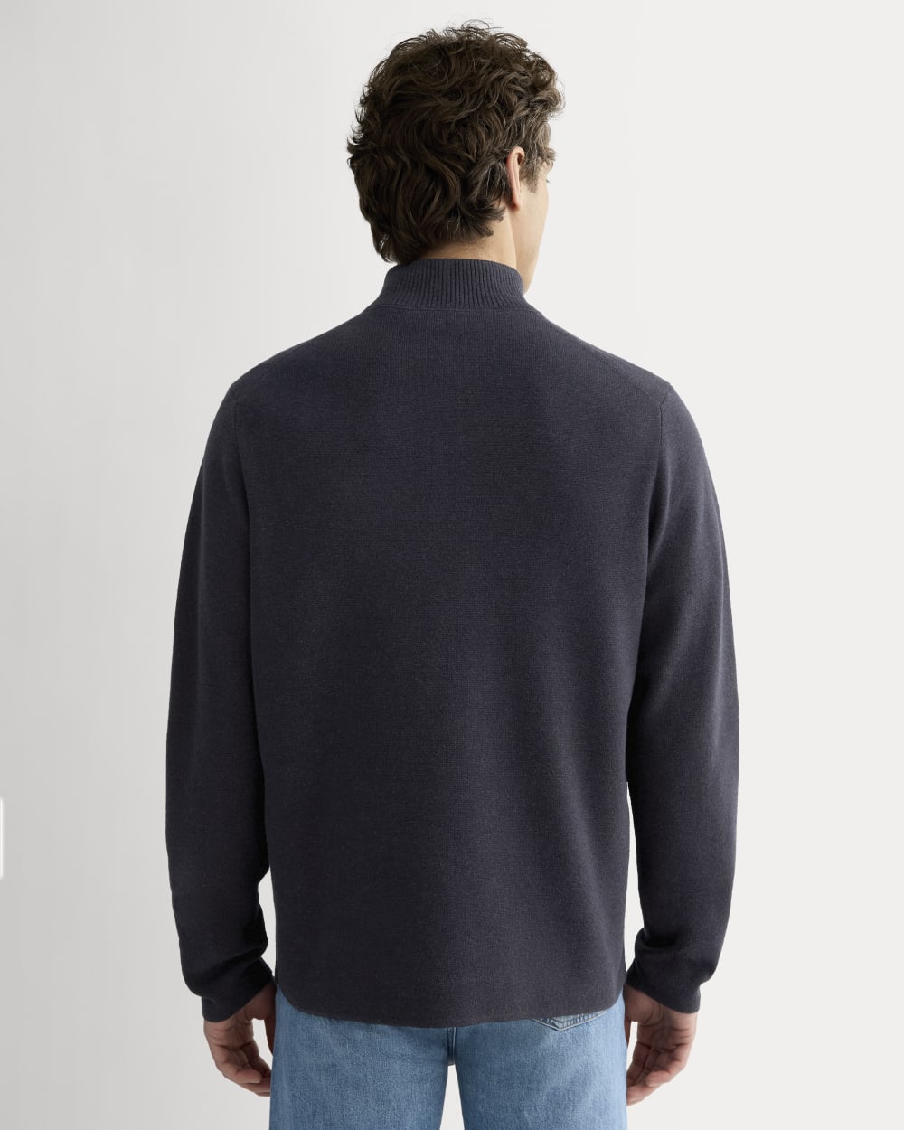 The No-Sweat Quarter-Zip | Heathered Midnight