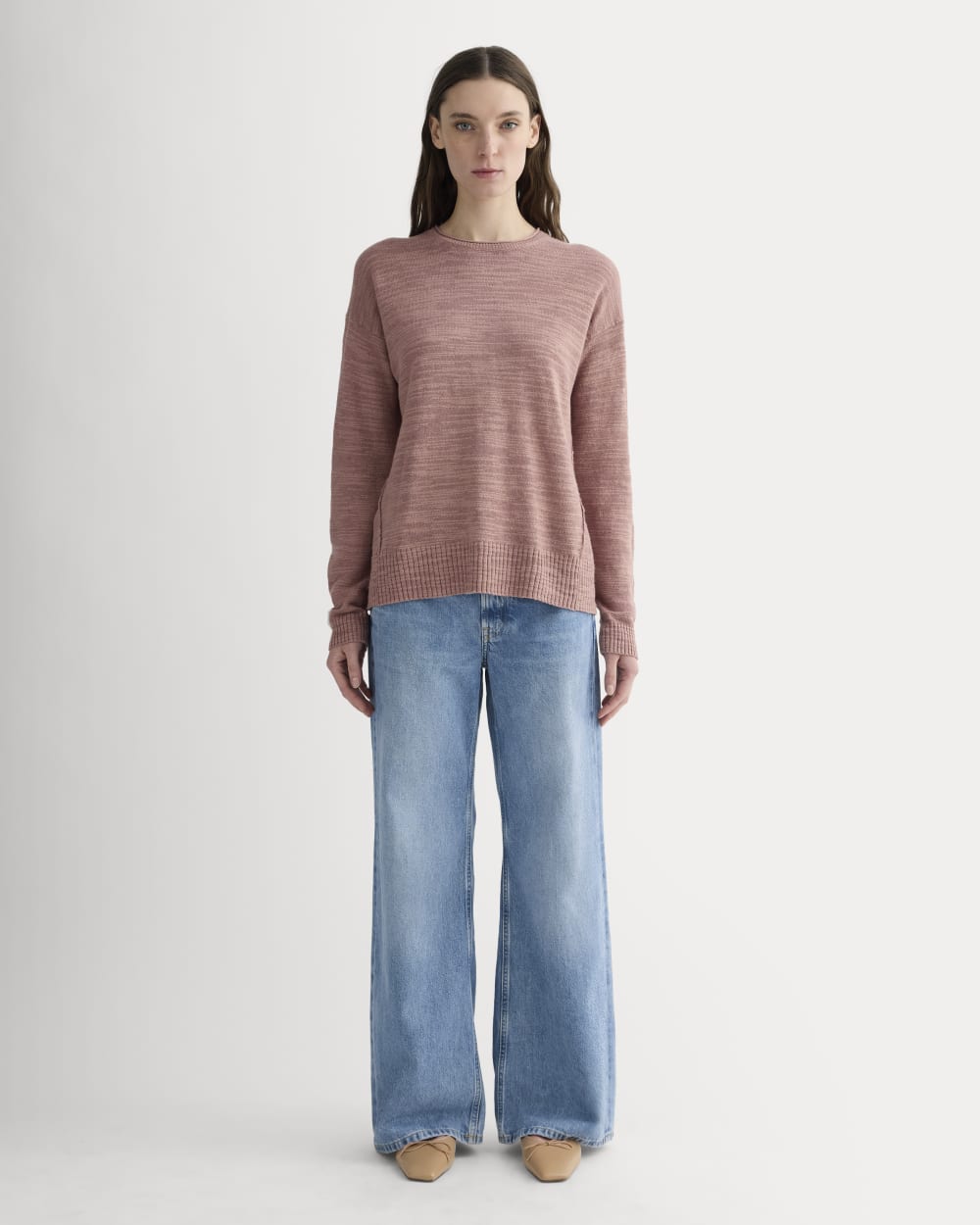 The Slouch Sweater in Cotton Linen | Rose Dusk