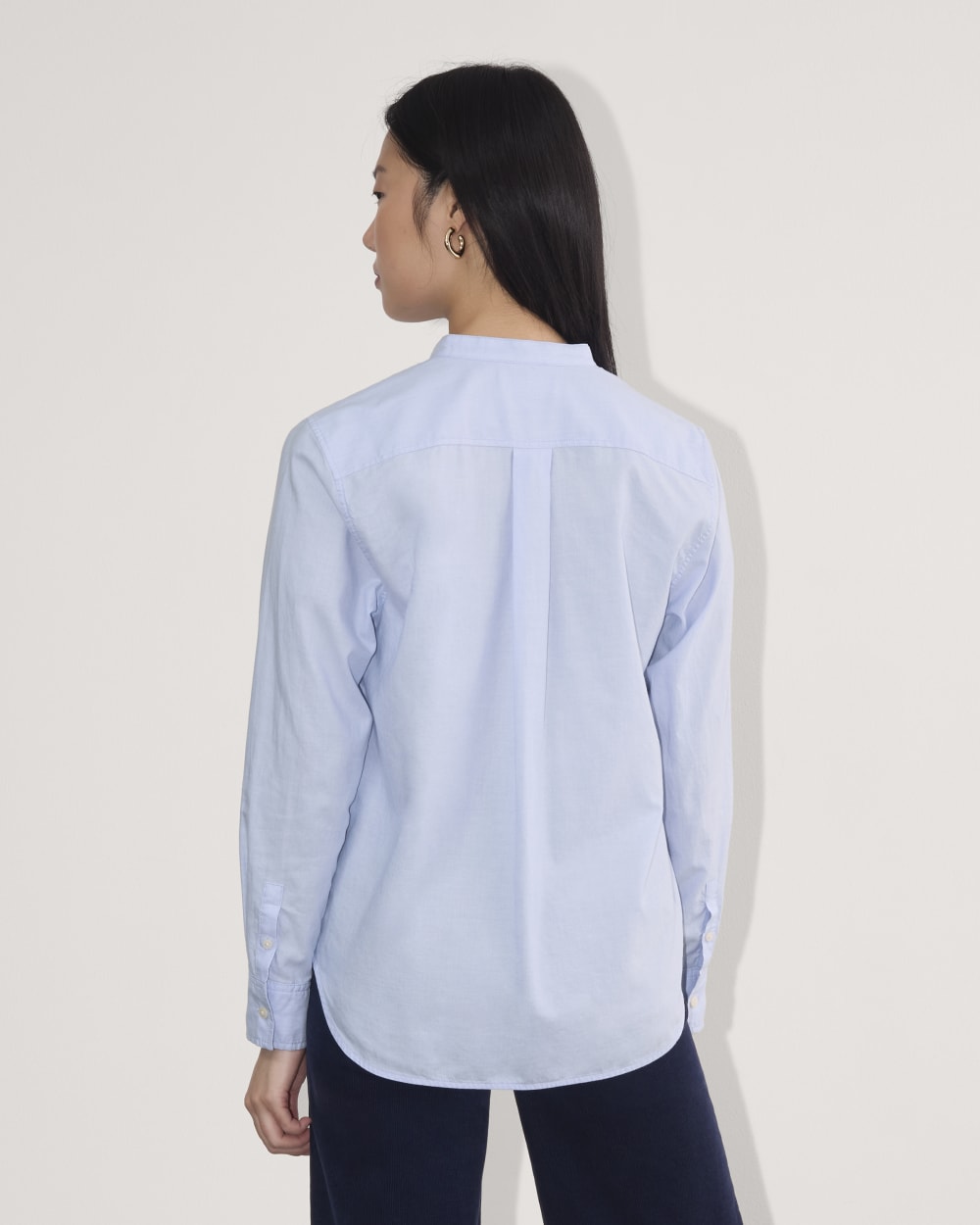 The Tuxedo Shirt in Silky Cotton | Light Blue
