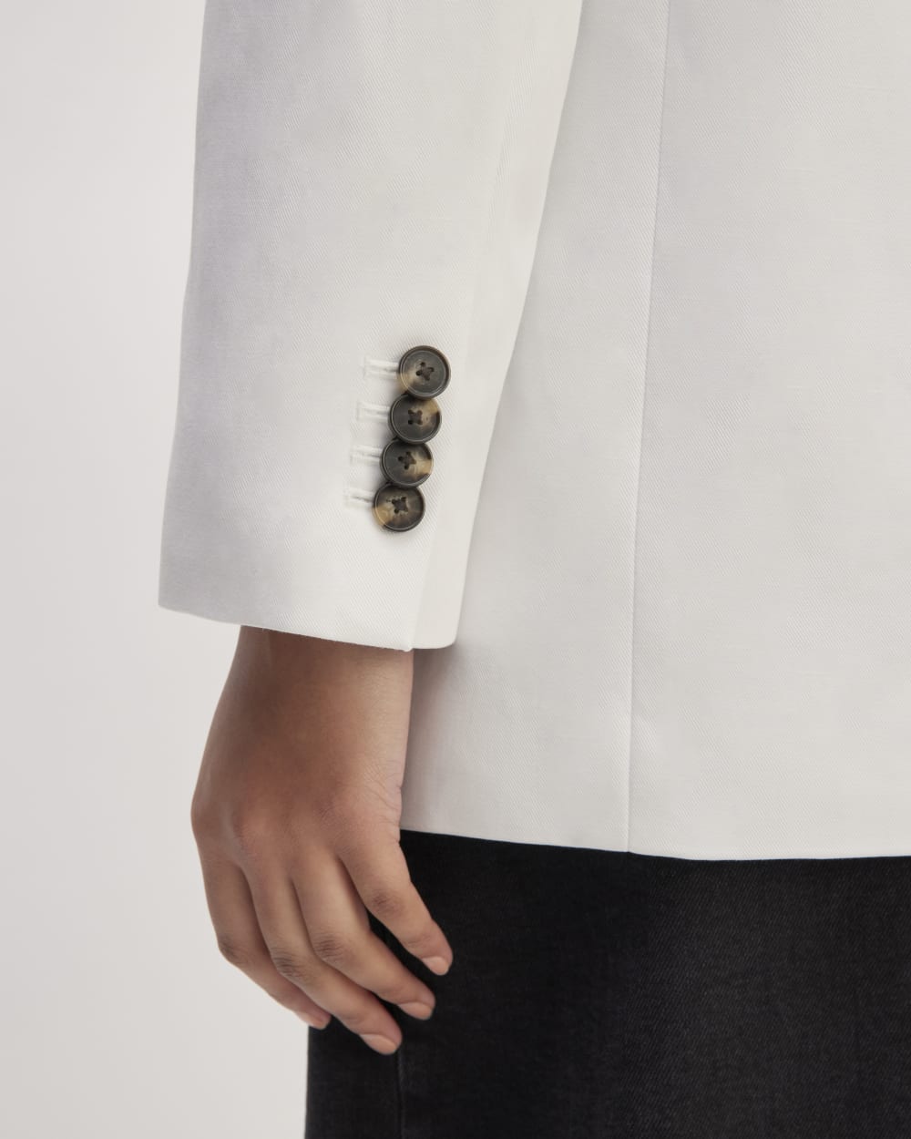 The Oversized Blazer in Buttersmooth | White