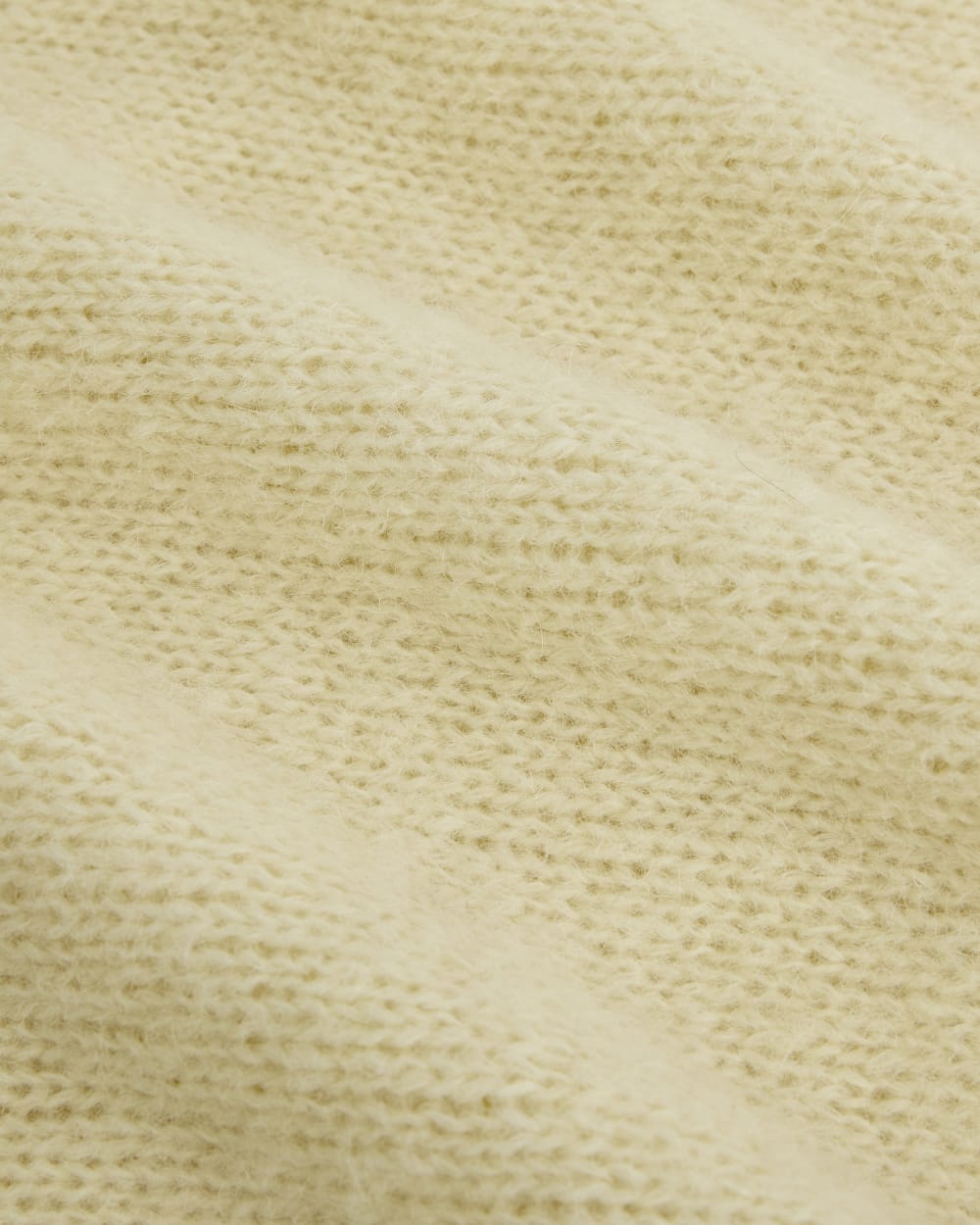 Plush Alpaca Scarf | Bone/ Black