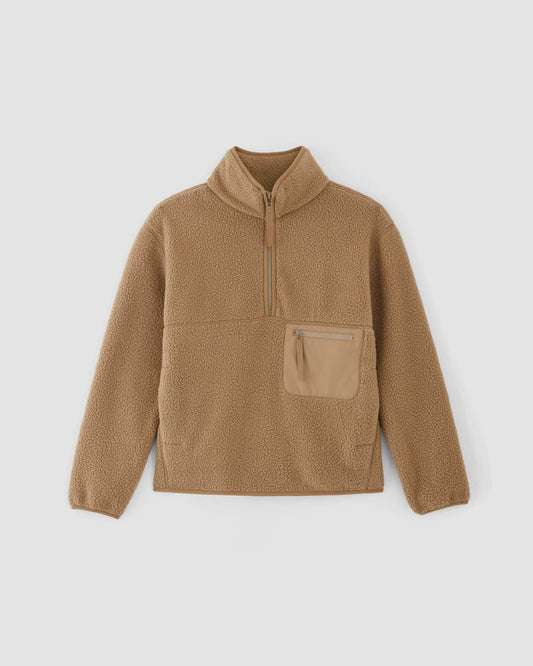 The ReNew Fleece Oversized Half-Zip | Tiger's Eye