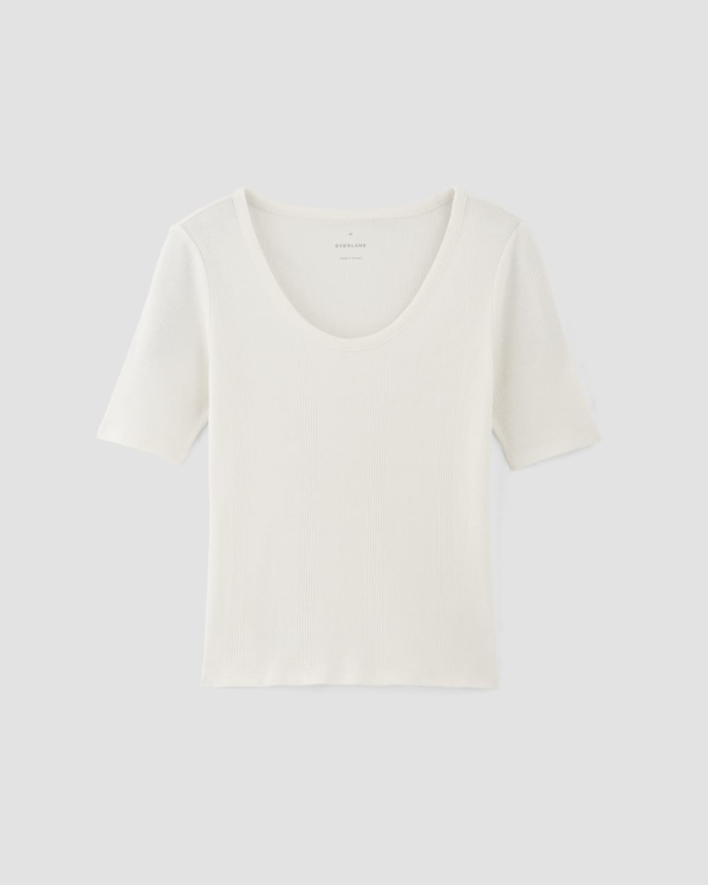 The Vintage Rib Scoop-Neck Top | Bone