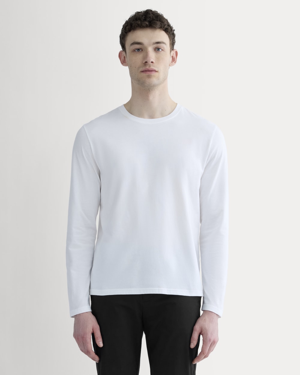 The Essential Organic Long-Sleeve Tee | White