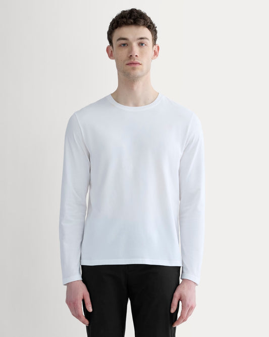 The Essential Organic Long-Sleeve Tee | White