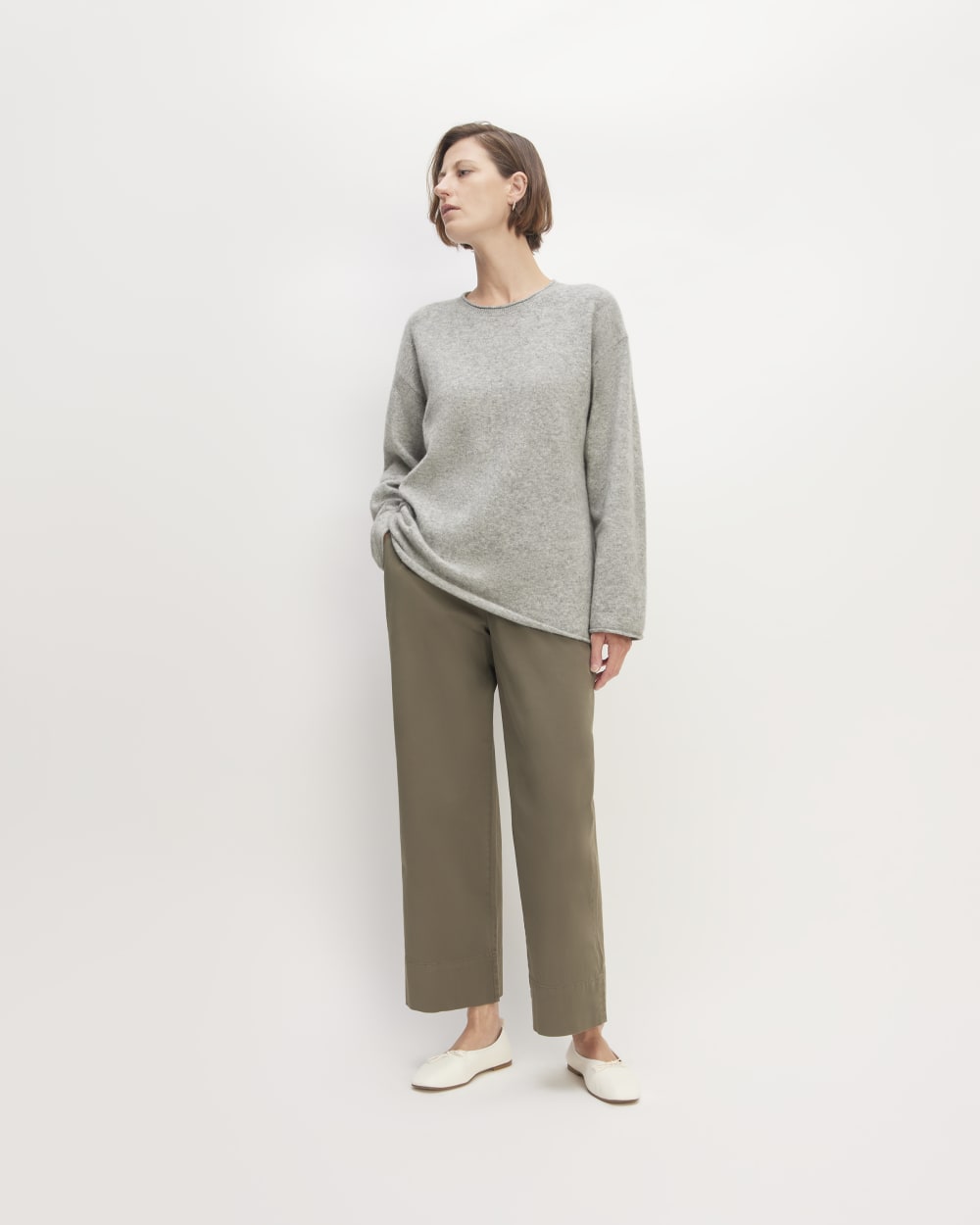 The Cozy-Stretch Crew | Heathered Grey