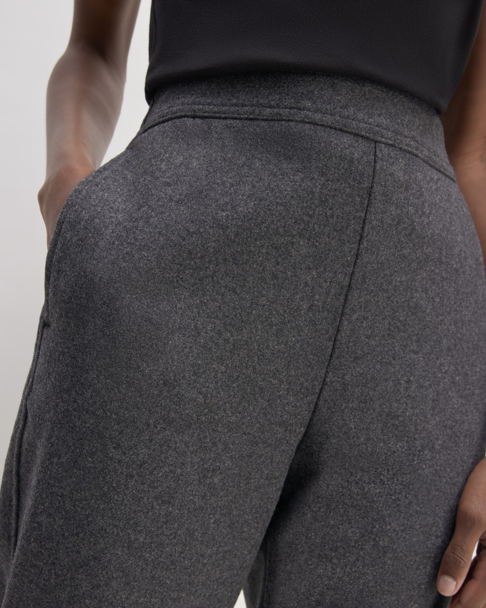 The Wool Flannel Pull-On Pant | Heather Charcoal