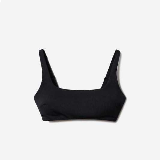 The Square-Neck Bikini Top | Black
