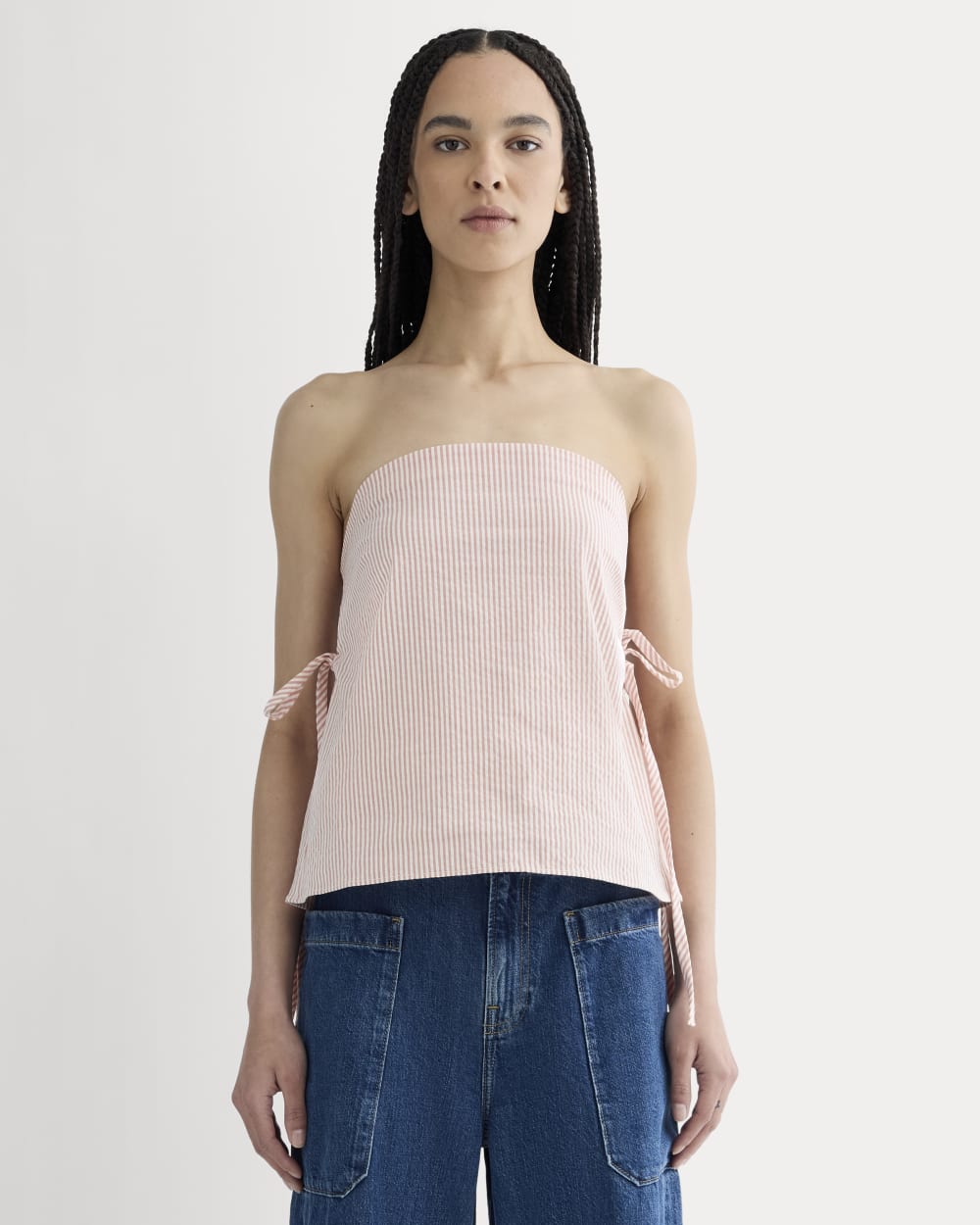 The Seersucker Tube Top | Soft Orange