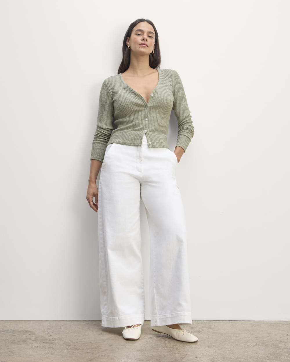 The Cozy Rib Cardigan | Sage Green