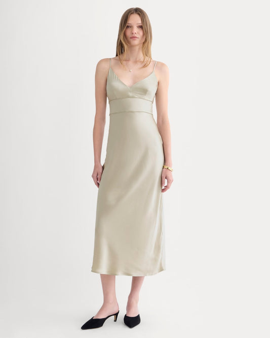 Bias Cut Slip Dress in Silk Charmeuse | Peyote