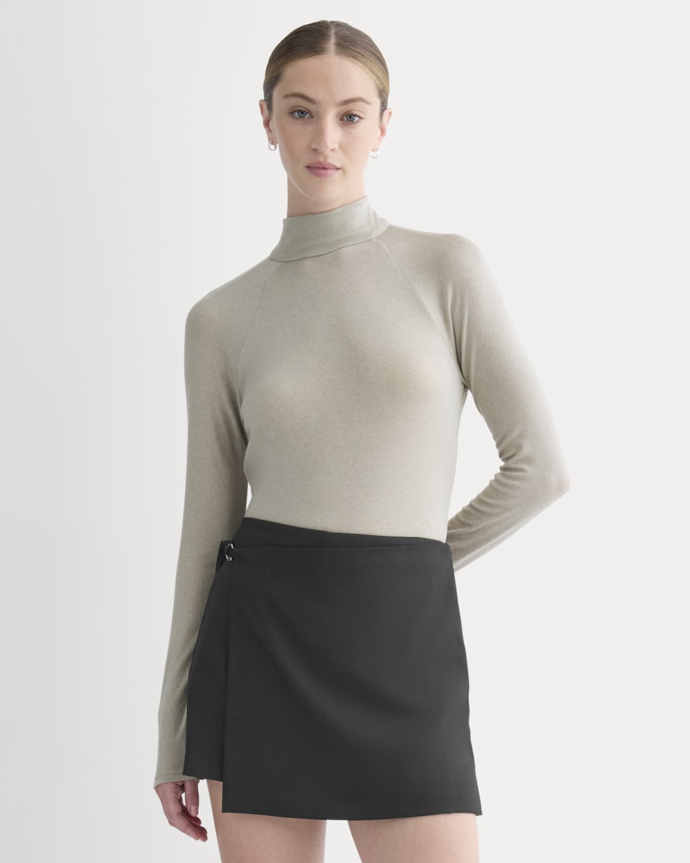 Tie-Neck Top in Butterluxe | Heather Wheat