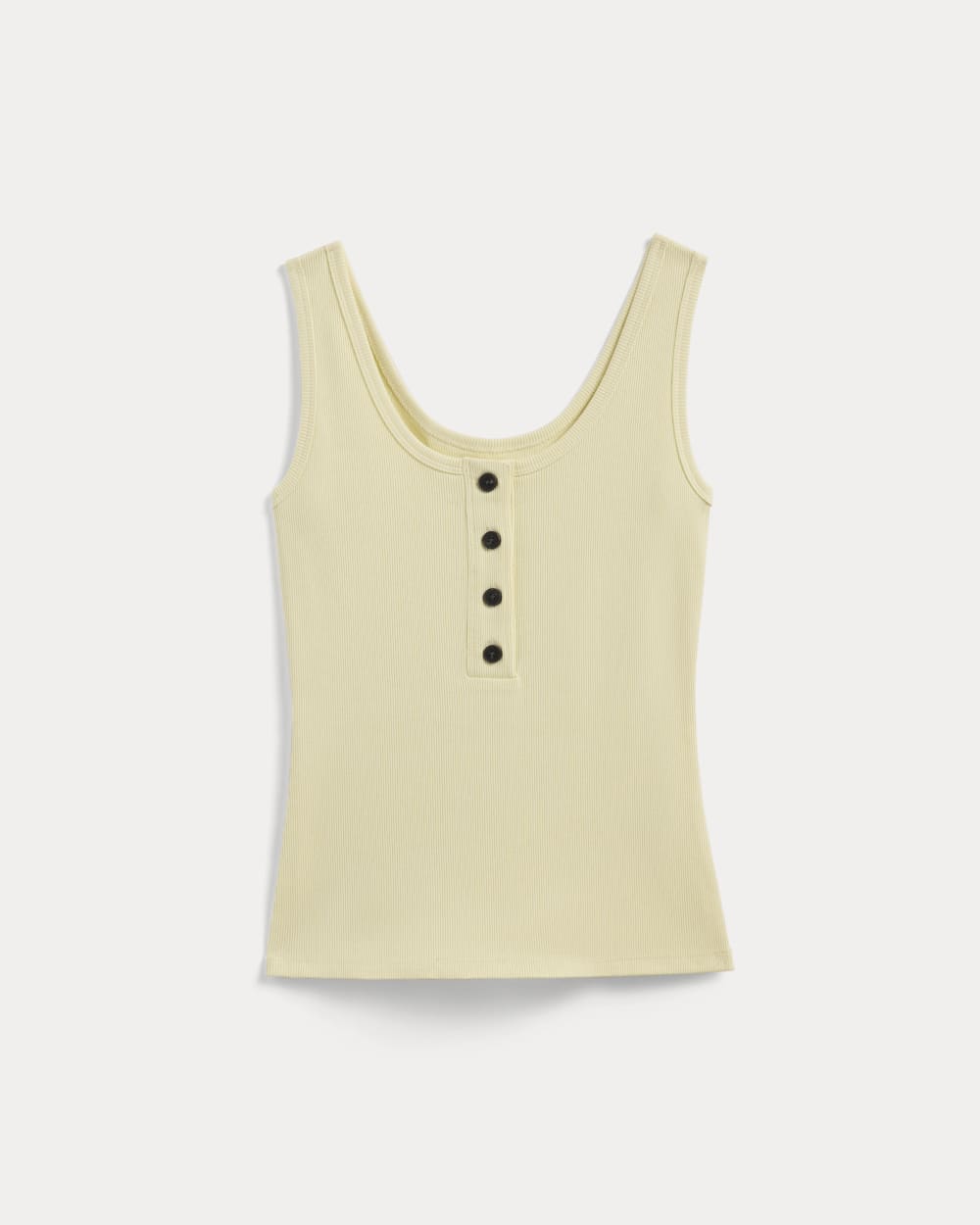 The Selfie Henley Tank | Light Yellow