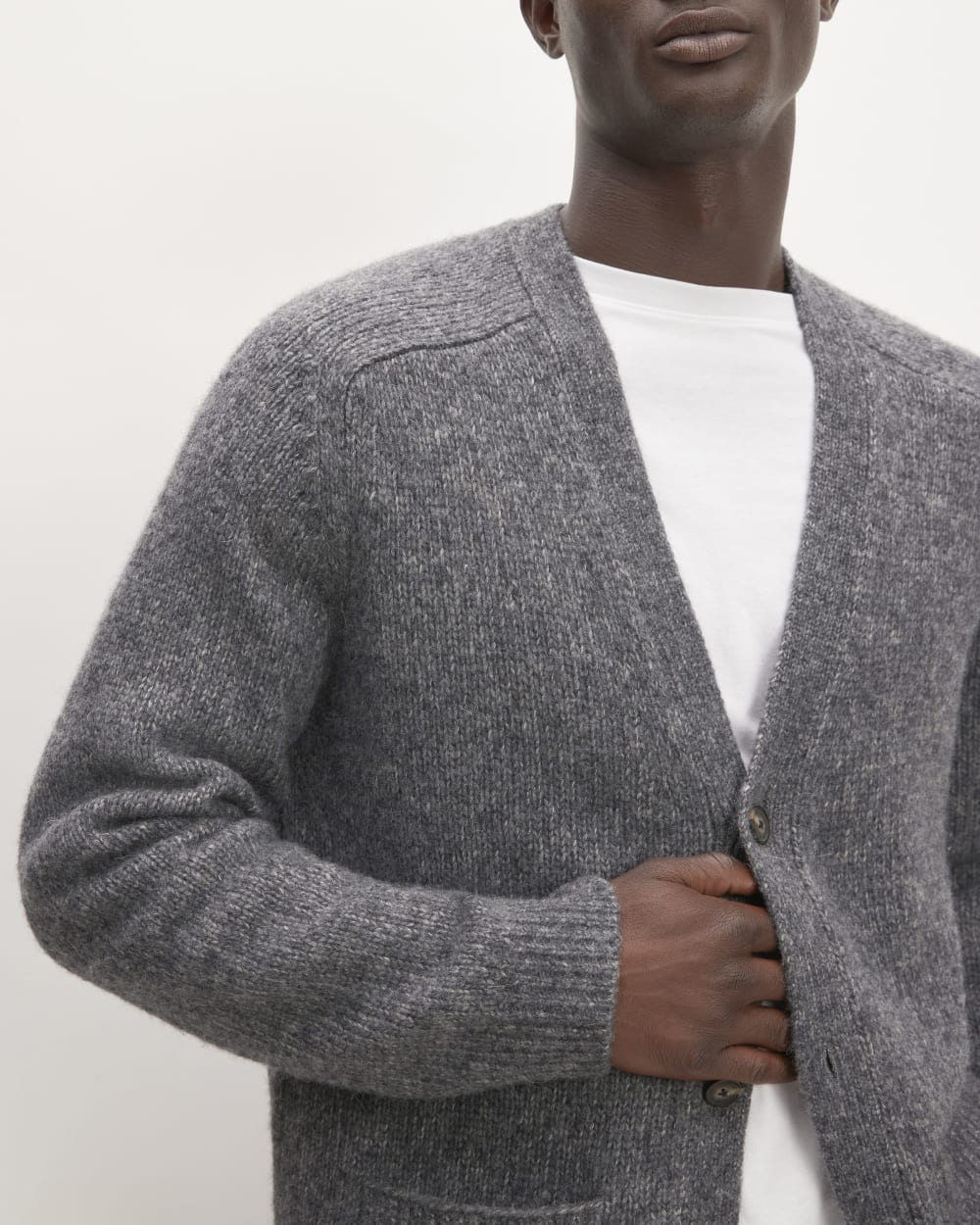 The Cloud Relaxed Cardigan | Heathered Dark Charcoal