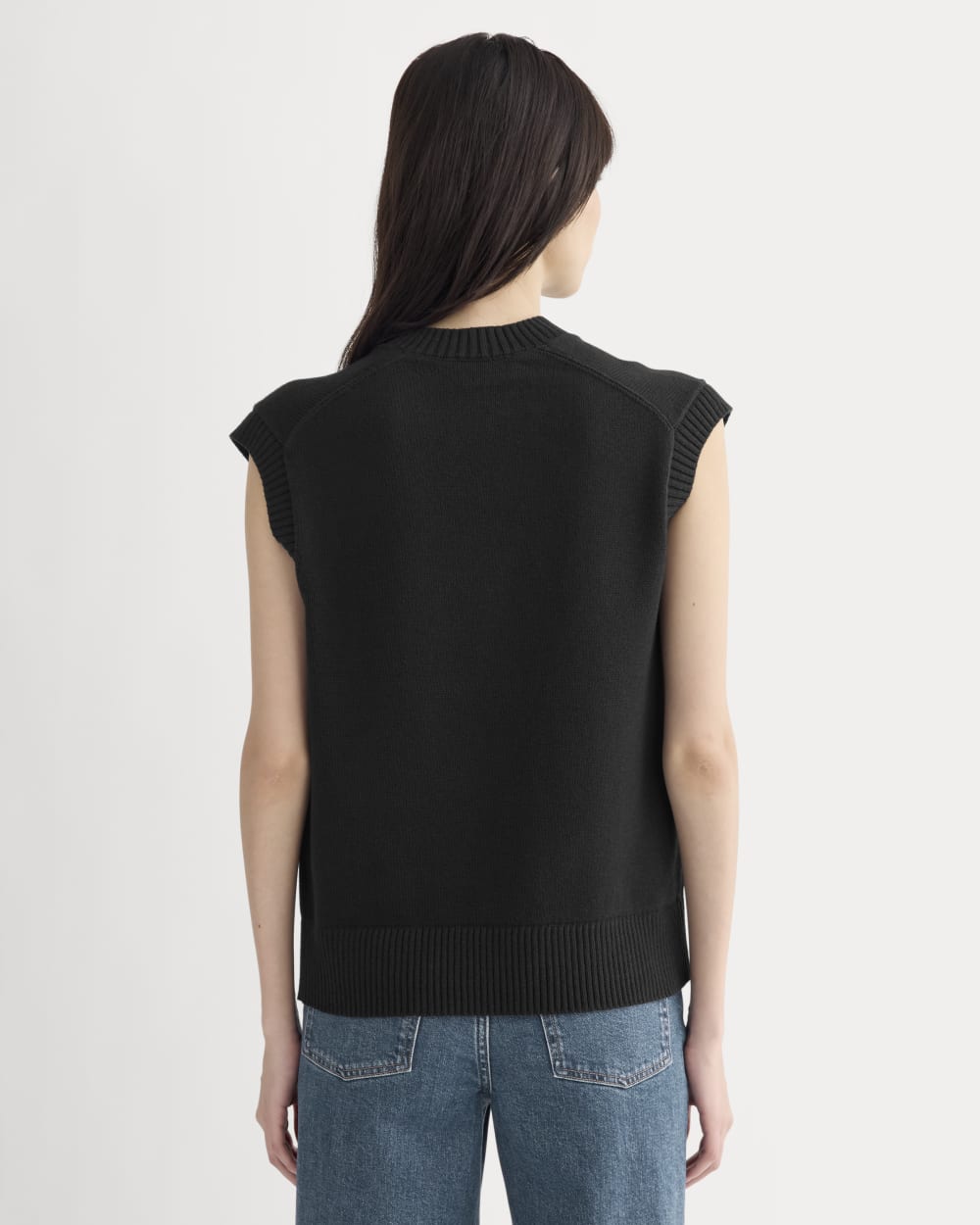 The Boxy Vest in Everyday Cotton | Black