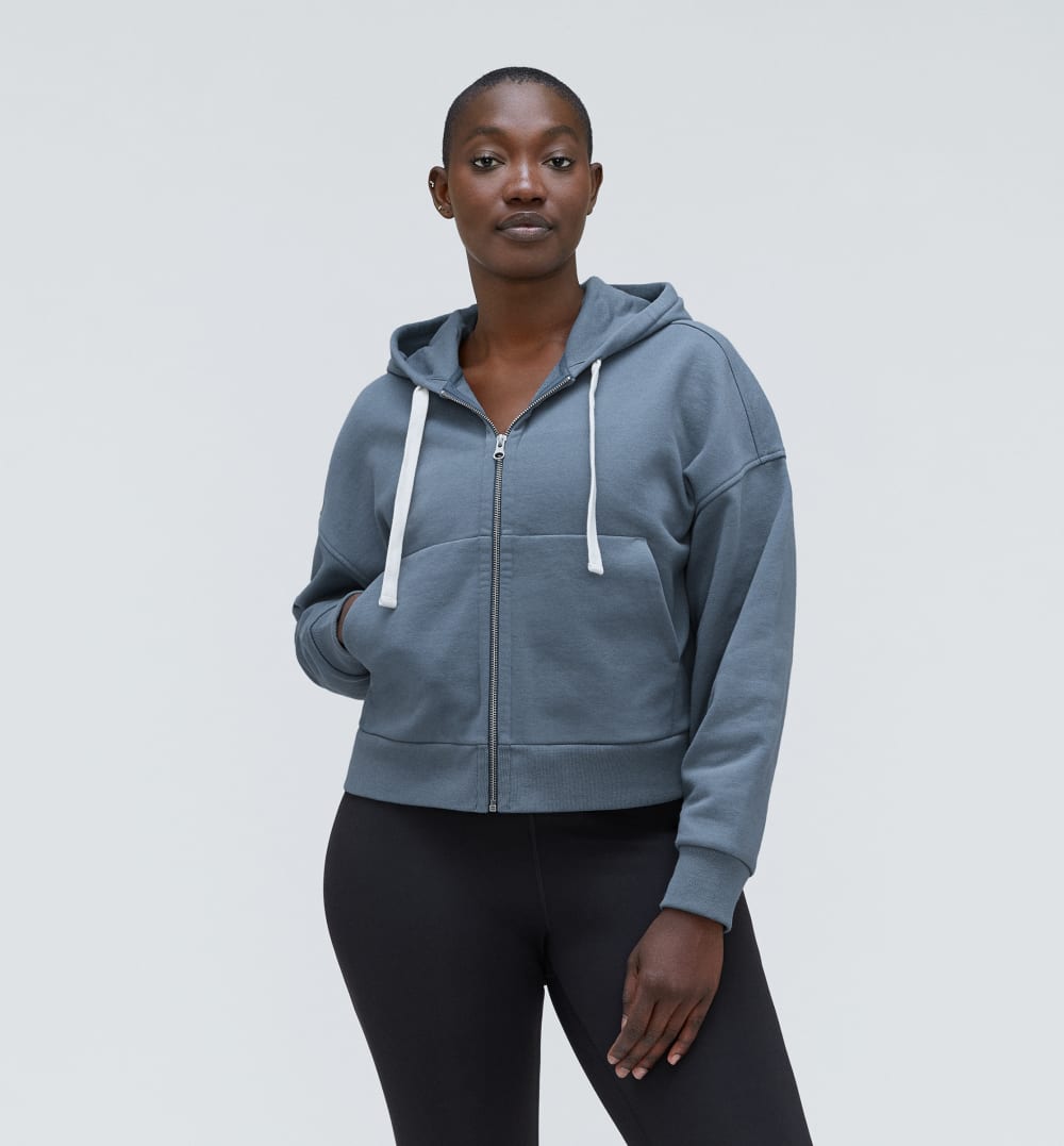 The Track Organic Cotton Hoodie | Faded Blue