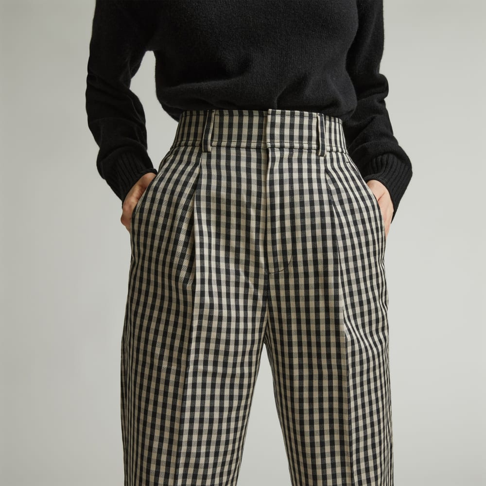 The Draper Tapered Pant in Buttersmooth | Khaki / Black