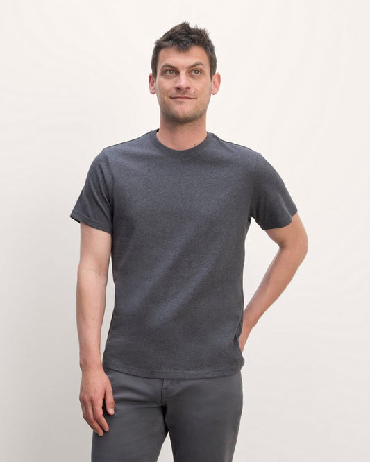 The Premium-Weight Crew | Uniform | Heather Deep Navy