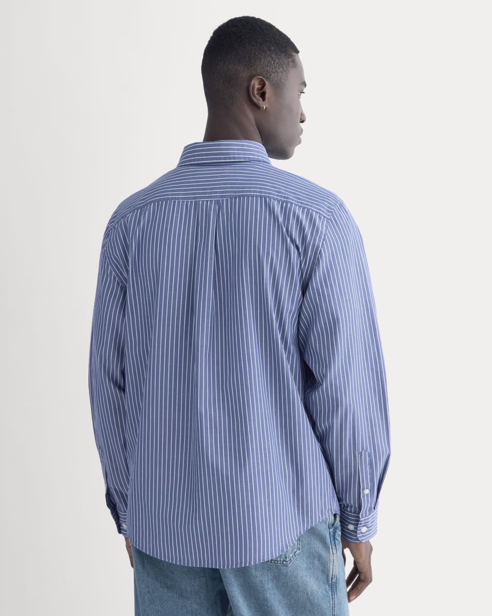 Washed Poplin Shirt | Mazarine Blue / Optic White