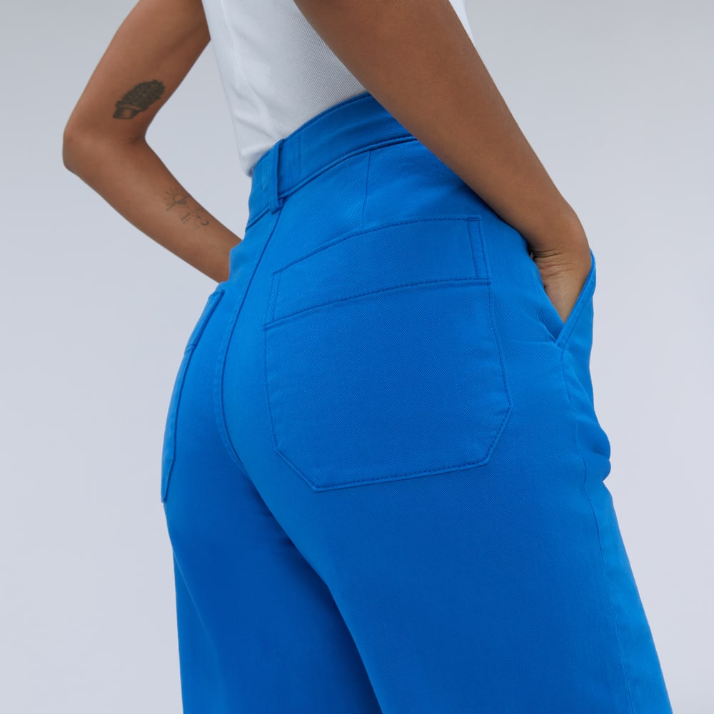 The Organic Wide-Leg Pant | Lapis Blue