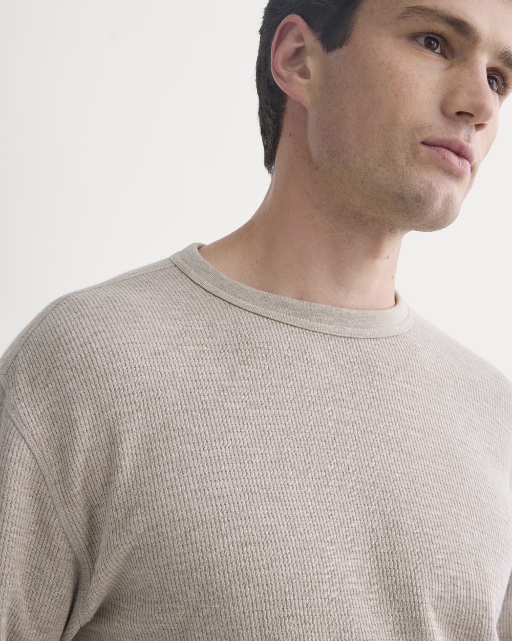 Thermal Crew in Cozy Waffle | Heathered Oatmeal