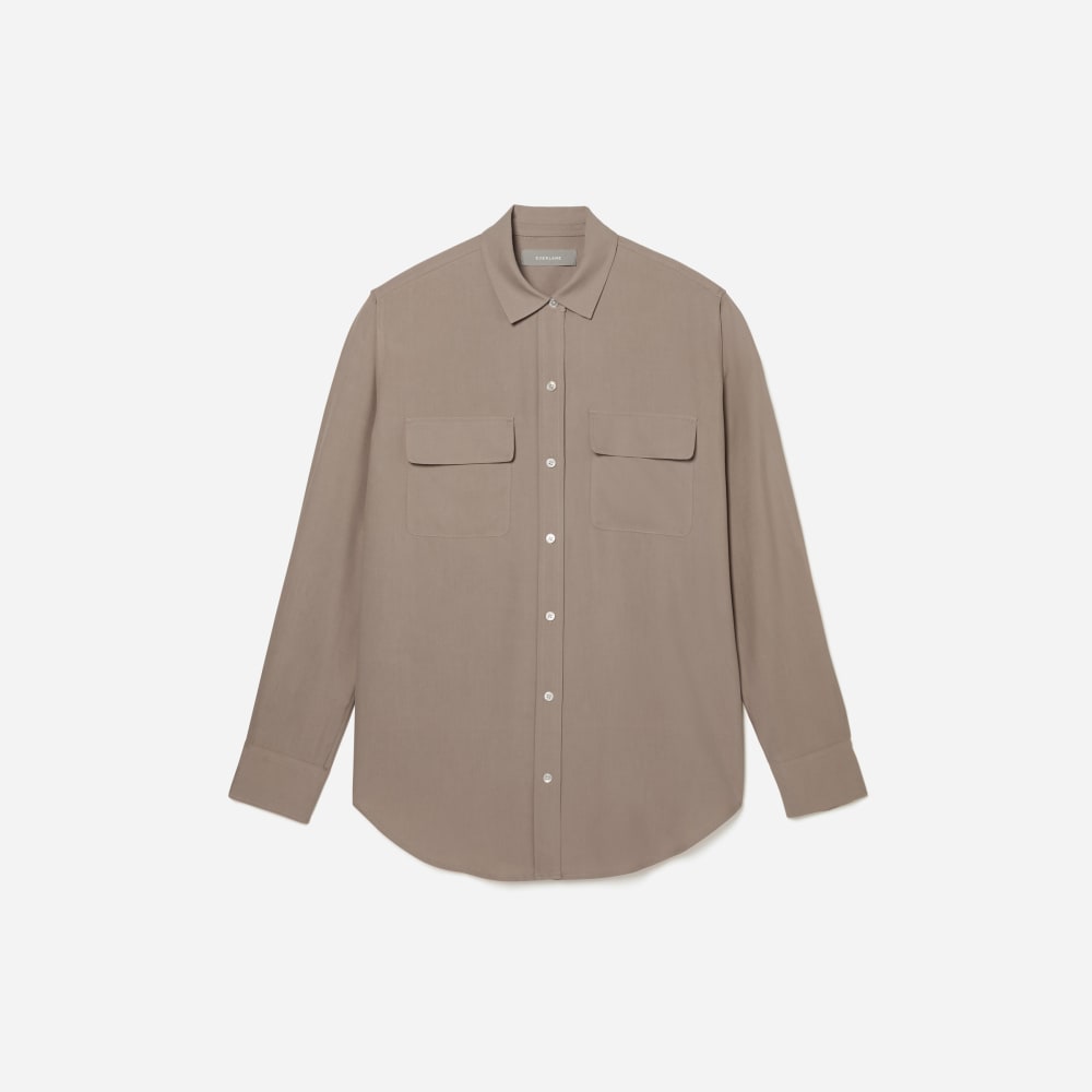 The Washable Silk Relaxed Shirt  | Burnt Sugar