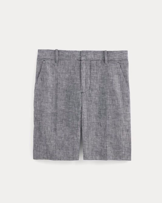 The 7 Linen Trouser Short | Navy Chambray